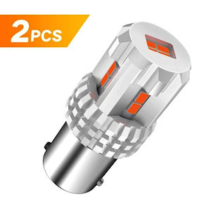 2x Auxito LED Light Bulbs 1157 Bay15d  Bayonet (red)