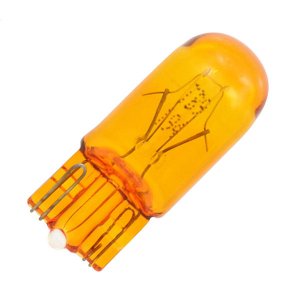 Amber Glass Light Bulb Type 194 W5W with Wedge Base T10