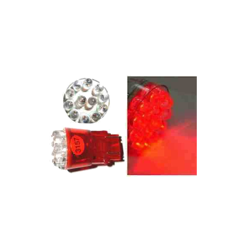 Lighting - 3157/T25 LED-12 Conventional Beam (red) 1x
