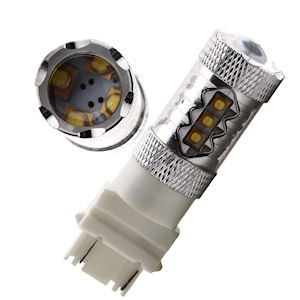 1x Cree 16 LED Light Bulb 3157/T25 Switchback 12V/80W