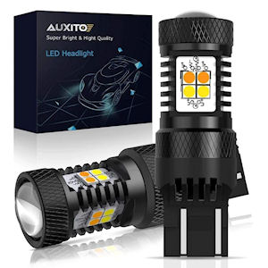 2x Auxito SMD LED Light Bulb 3157/T25 Switchback