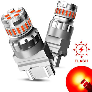 Auxito SMD LED Light Bulbs Type 3157/T25 Flasher (red)