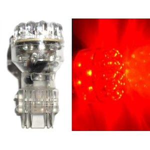 1x Matrix LED Light Bulb 3157/T25 Wedge Socket (red)