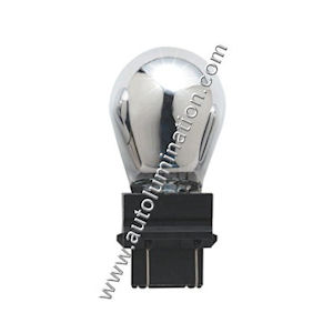 1x Chrome Light Bulb Type 3157/T25 Wedge Socket (amber)