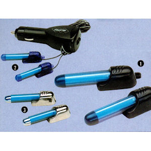 2x Foliatec Neon Light Tube Blue 90mm w/Black Housing