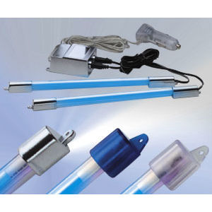 2x Foliatec Neon Light Tube Blue 360mm w/clear Housing