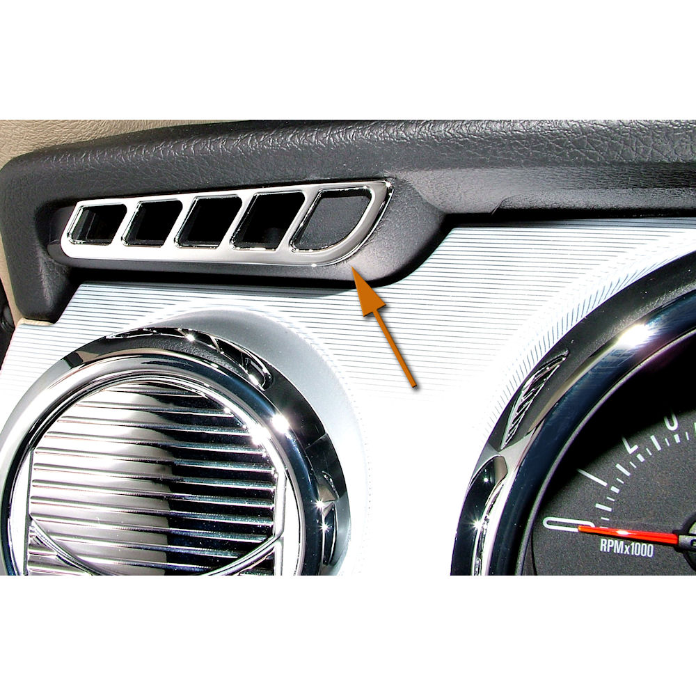 L�ftungsauslass-Blenden (Chrom) 05-09 Ford Mustang
