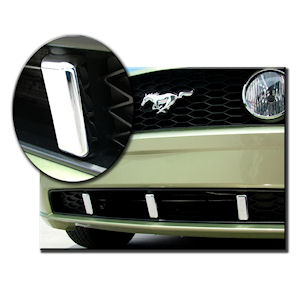 Chrom Frontgrill-Blenden f�r 2005-2009 Ford Mustang GT