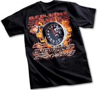 T-Shirt - Chevrolet Racing Red Line Fever \(XL\) schwarz