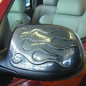 APG Flames Side Mirror Covers 1999-06 GMC Sierra/Yukon