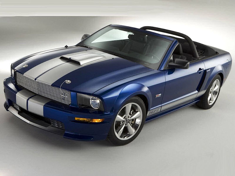 Modellauto - 2008 Ford Shelby GT Cabrio (blau) 1/18