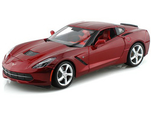 Modellauto - 2014 Chevy Corvette Stingray (rot) 1/18