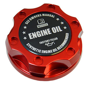 VMS Roter Alu-Motor�ldeckel f�r 2014-23 GM LT1 Motoren