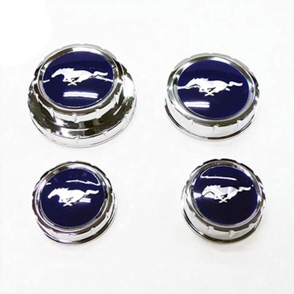 Motordeckel-Set Aluminium (blau) 10-14 Ford Mustang