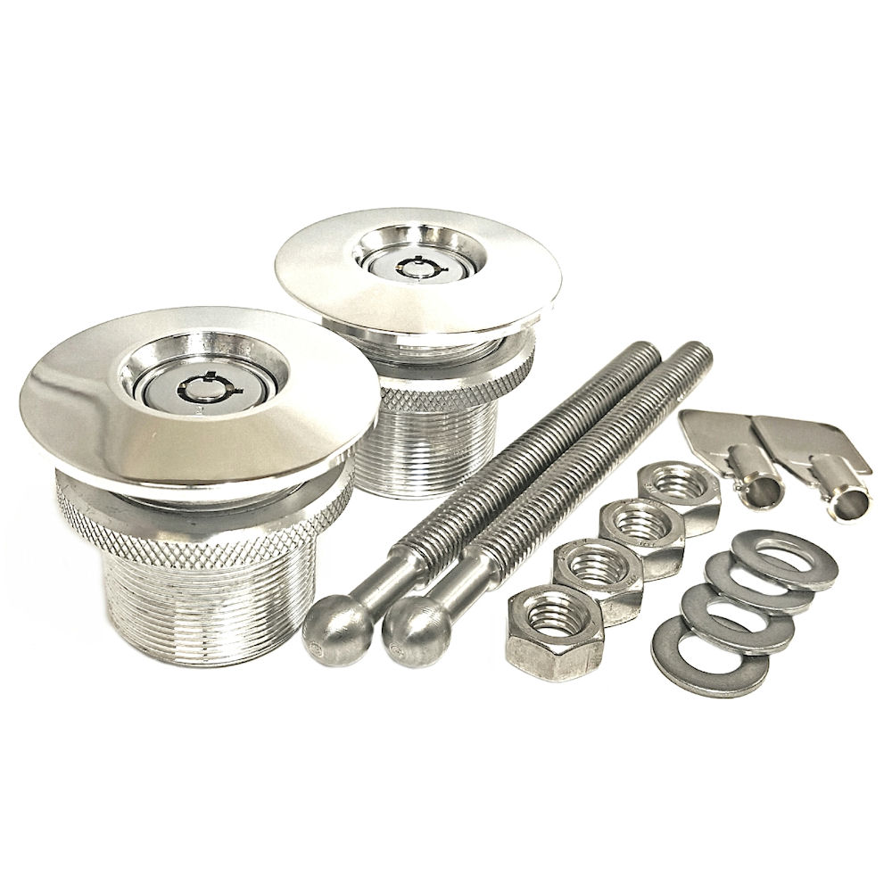 Motorhaubensicherung Push Button (poliert) QL38L