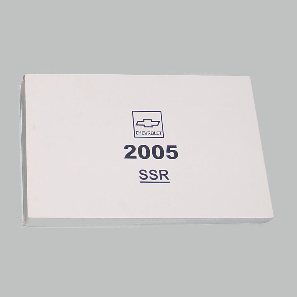Owner Manual (English) - 2005 Chevy SSR Roadster