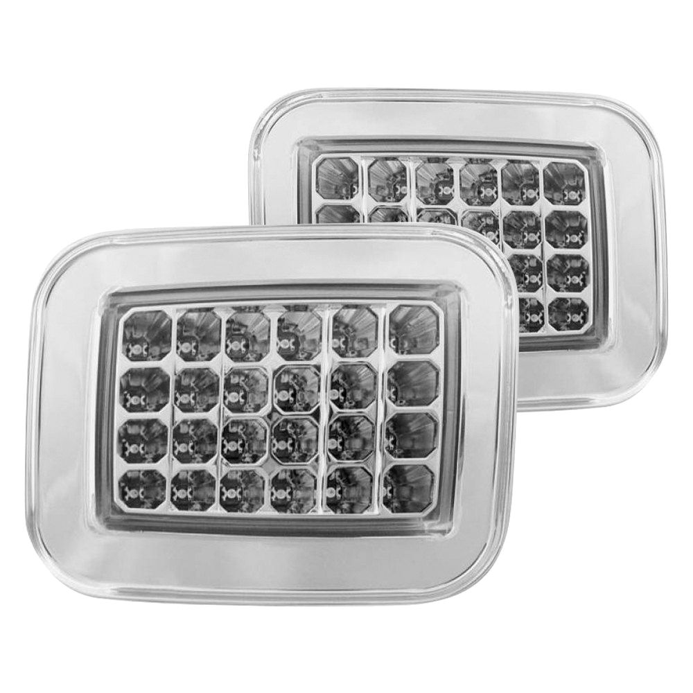 New Platinum Smoke LED Front Park Signal Light Pair FOR 2003-2008 Hummer H2