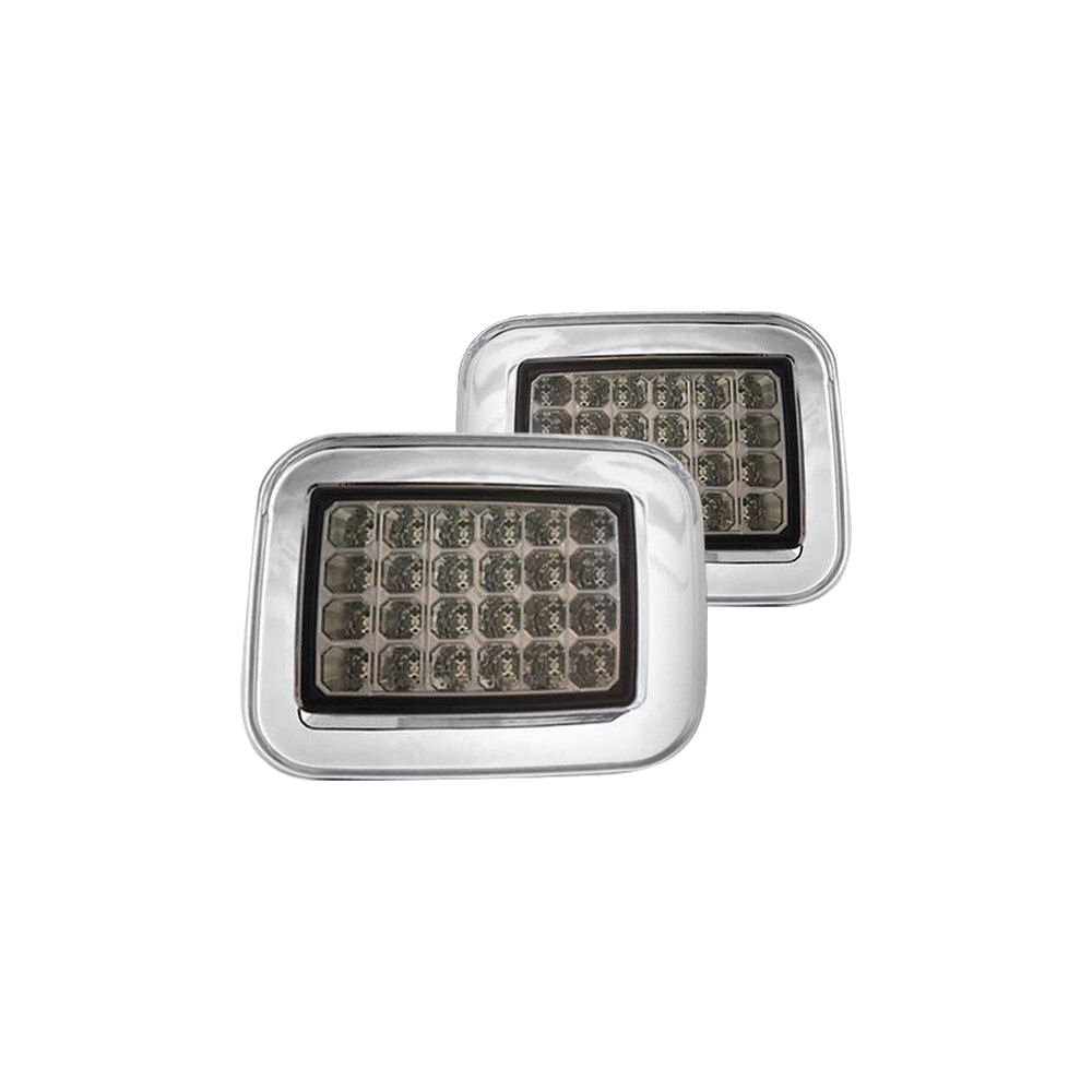 New Platinum Smoke LED Front Park Signal Light Pair FOR 2003-2008 Hummer H2