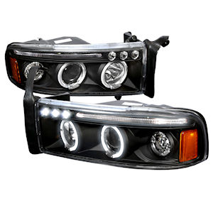 Scheinwerfer Projektor LED \(schwarz\) 94-01 Dodge RAM