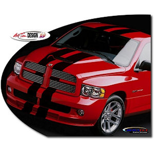 Aufkleber - Rally Stripes \(03\) 06-08 Dodge RAM Quad