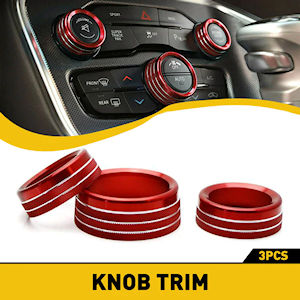 Billet Trim Rings for Radio & A/C Control Knobs Charger