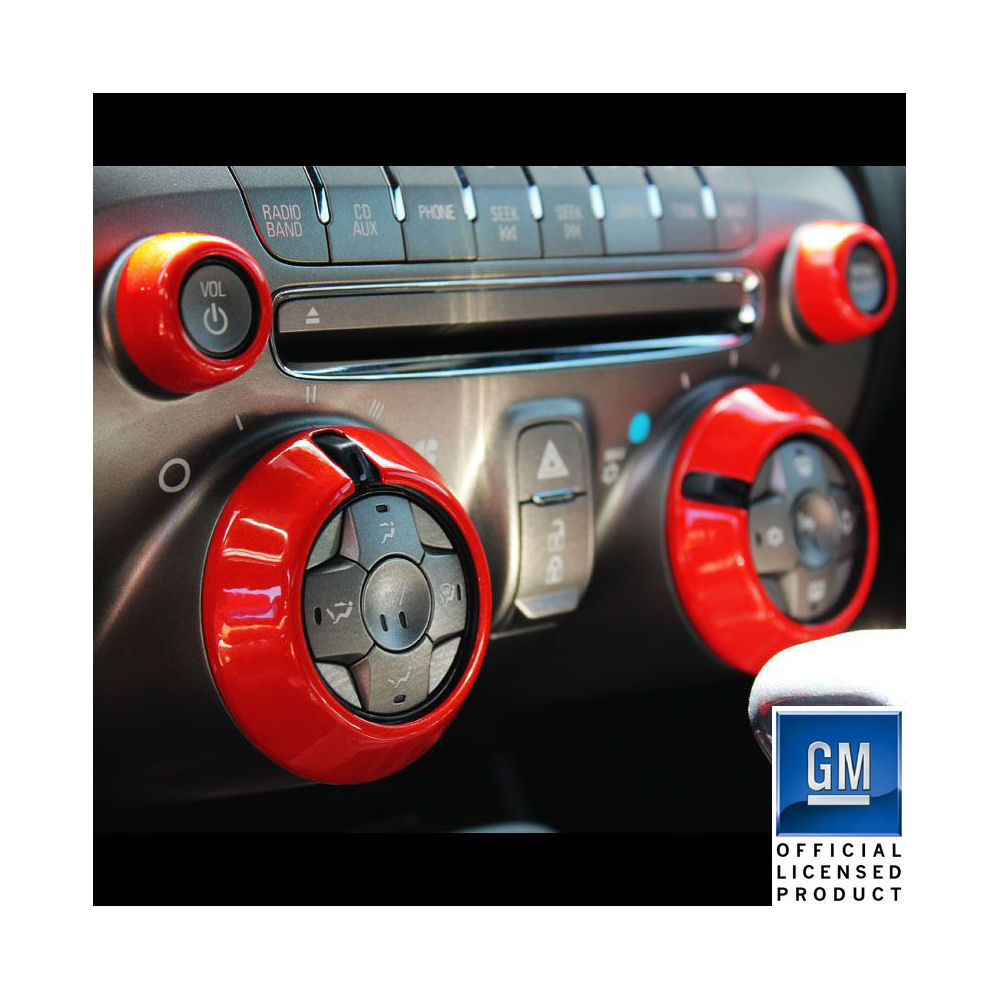 Radio-Drehkn�pfe Aluminium (orange) 10-15 Chevy Camaro