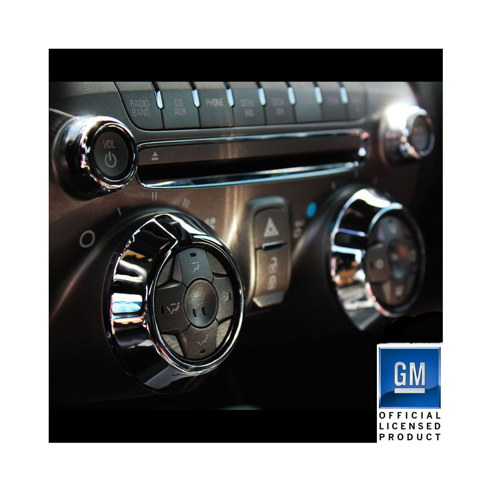 Billet Radio Control Bezels (polished) for 20102015 Chevy Camaro