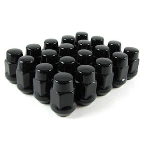 1x Schwarze Radmutter M14x1.5mm 19mm Bulge Acorn 35mm 1x Schwarze Radmutter M14x1.5mm 19mm Bulge Acorn 35mm