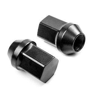 Schwarze Radmutter 9/16-18 Bulge Acorn Style 7/8 Zoll