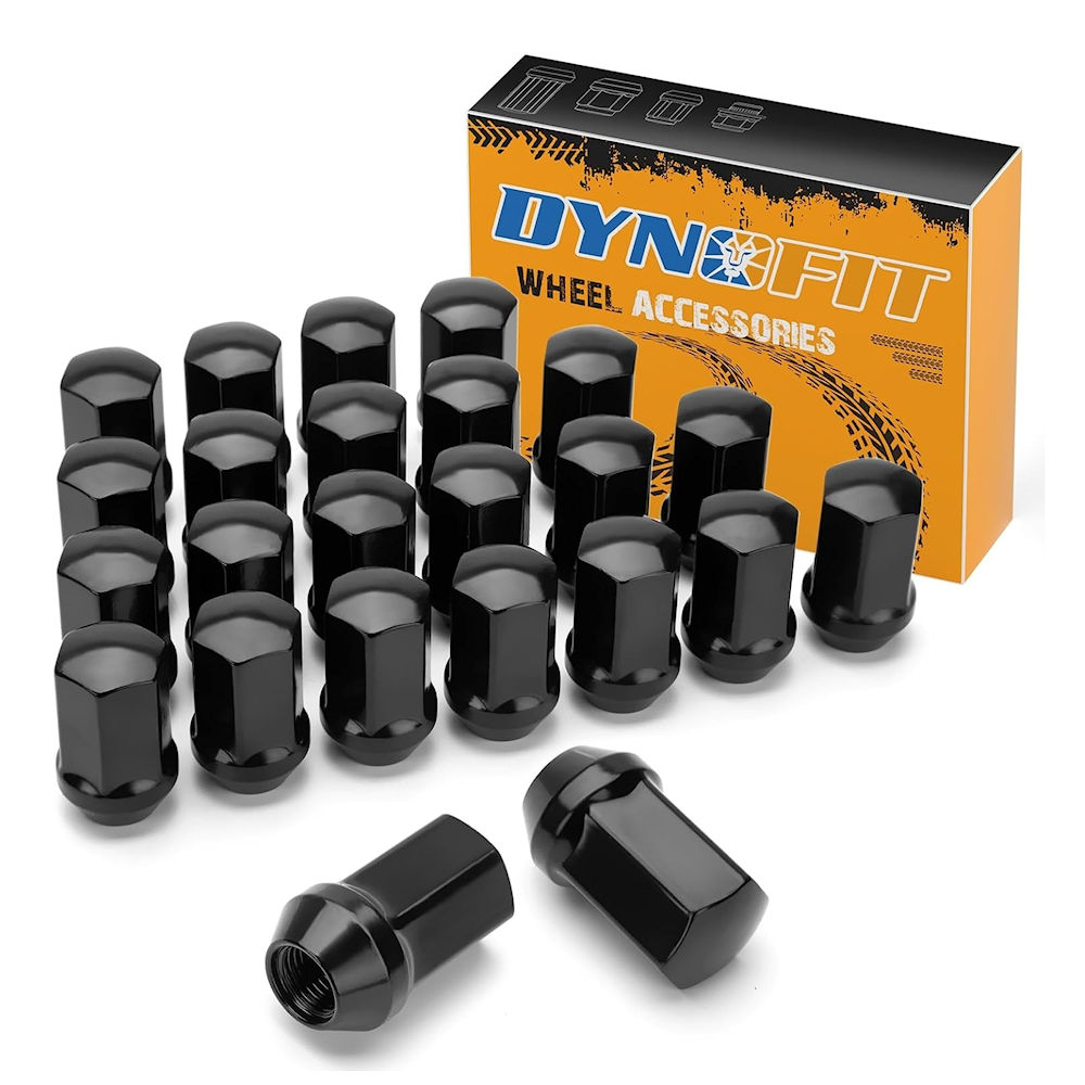 Radmutter-Set 14x1.5 Acorn 7/8 24x (schwarz) 45mm