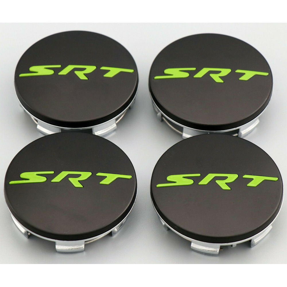 Radnabenkappe 4x (mattschwarz/gr�n) 04-24 Dodge SRT