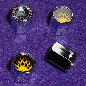 Logo Caps Reifenventil-Kappen mit Flammendesign
