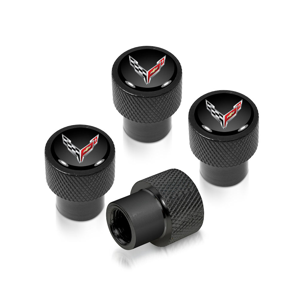 Reifen-Ventilkappen (schwarz) 20-25 Corvette C8