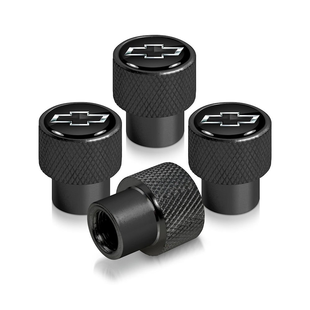Reifen-Ventilkappen (schwarz) 88-26 Chevy Bowtie