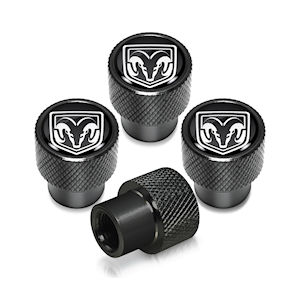 Schwarze Reifenventilkappen f�r 94-18 Dodge RAM