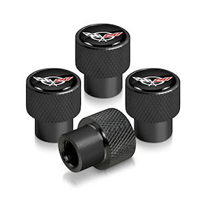 Schwarze Reifenventilkappen für 97-04 Chevy Corvette C5 Schwarze Reifenventilkappen für 97-04 Chevy Corvette C5