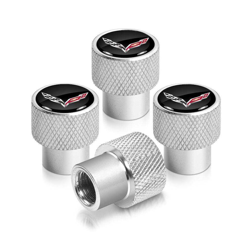 Reifen-Ventilkappen (silber) 14-19 Corvette C7