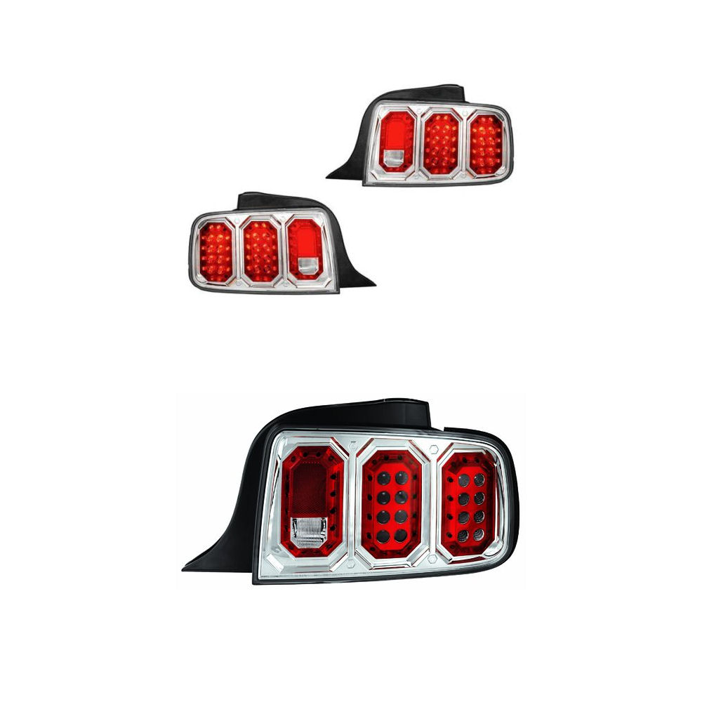 R�ckleuchten LED Chrom (klar) 05-09 Ford Mustang