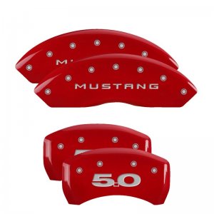 Bremssattel-Covers VA/HA \(Rot\) 10-14 Ford Mustang