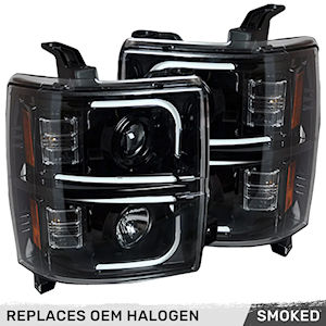 Scheinwerfer Projektor OLED \(get�nt\) 14-15 Chevy Silverado
