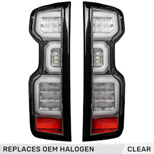 R�ckleuchten OLED Chrom \(klar\) 19-26 Chevy Silverado