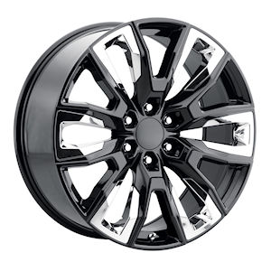Felge - 22x9 DN4 \(schwarz/Chrom\) 14-26 Chevy Silverado