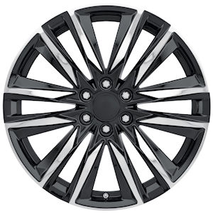 Felge - 20x9 ES6 \(schwarz/poliert\) 14-18 Chevy Silverado