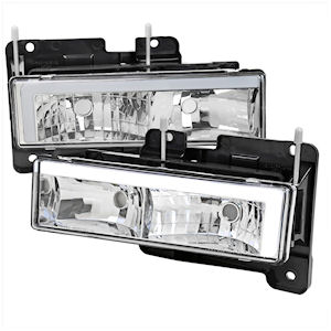 Verchromte Halogen-Scheinwerfer mit LED f�r 1988-1999 C