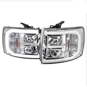 Chrom Projektor-Scheinwerfer mit LED für 2007-13 Chevrolet Silverado Chrom Projektor-Scheinwerfer mit LED für 2007-13 Chevrolet Silverado