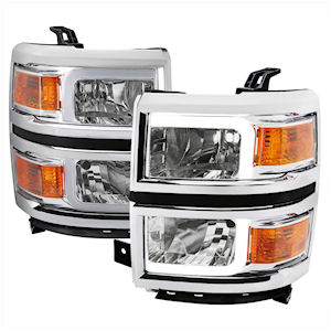 Chrom Projektor-Scheinwerfer mit LED für 2014-15 Chevrolet Silverado Chrom Projektor-Scheinwerfer mit LED für 2014-15 Chevrolet Silverado