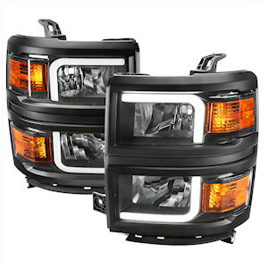 Schwarze Projektor-Scheinwerfer mit LED für 2014-15 Chevrolet Silverado Schwarze Projektor-Scheinwerfer mit LED für 2014-15 Chevrolet Silverado