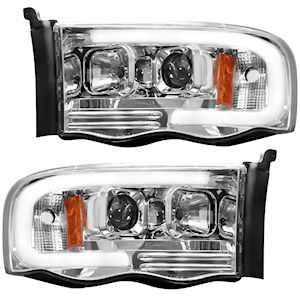 Recon OLED Scheinwerfer (Chrom) f�r 2002-2005 Dodge RAM