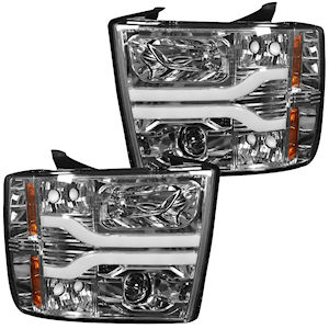 Recon OLED Scheinwerfer Chrom für 07-13 Chevy Silverado Recon OLED Scheinwerfer Chrom für 07-13 Chevy Silverado