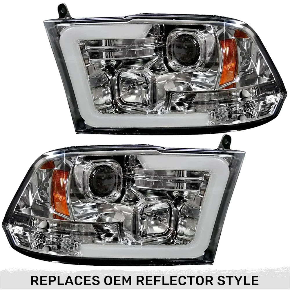 Scheinwerfer Projektor OLED (Chrom) 09-18 Dodge RAM